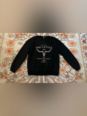 2 For 1 SHEIN Shirts ..Black sweater and white with flowery design dress top